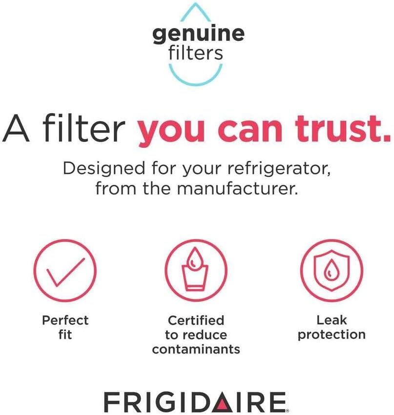 Frigidaire ULTRAWF Refrigerator Water Filter Replacement, White, 1 Count
