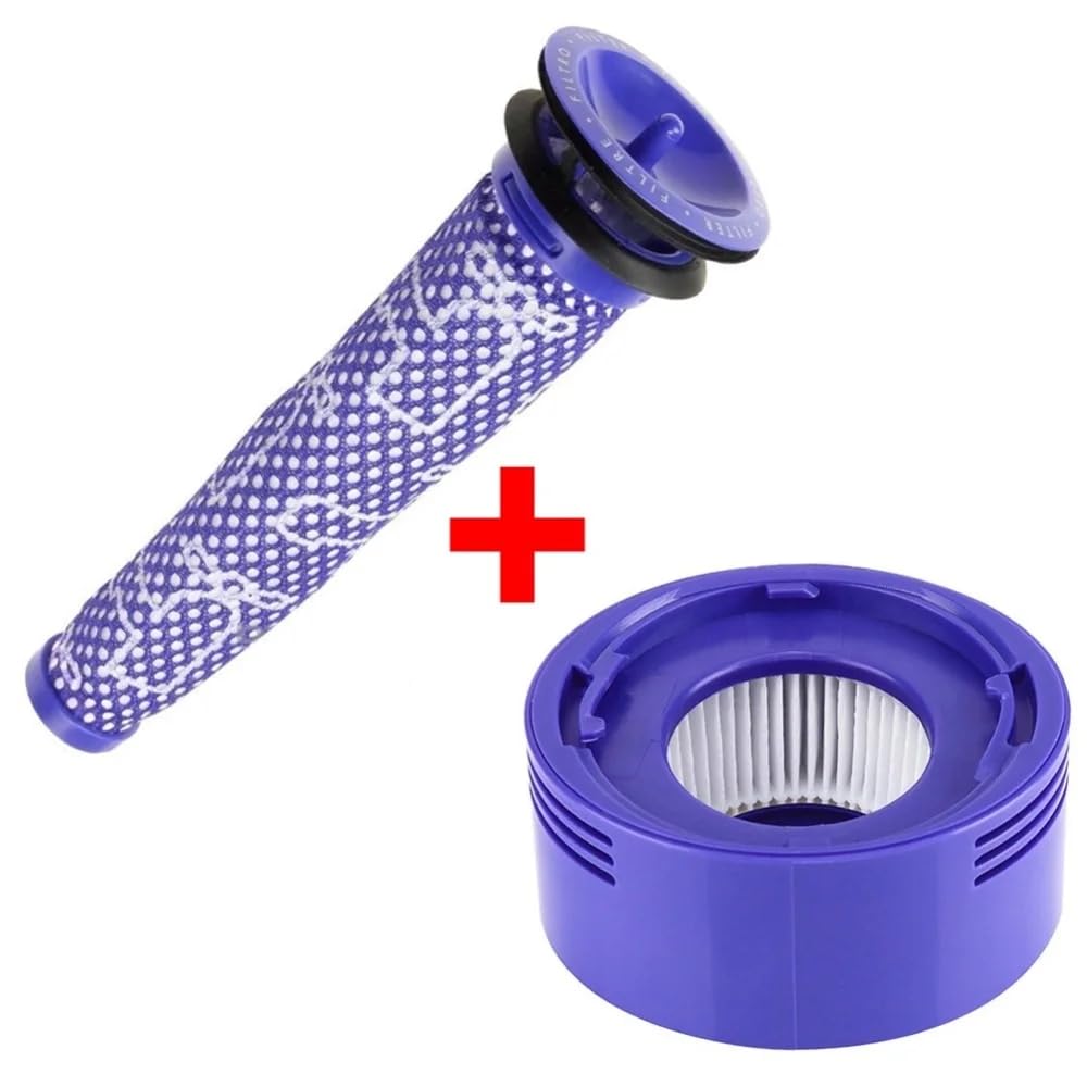CHMINGDE Pre Filter + HEPA Post-Filter kit Fits for Dyson V7 V8 Vacuum Replacement Pre-Filter and Post- Filter Accessories