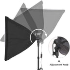 800W 5500K Umbrellas Softbox Continuous Lighting Kit with Backdrop Support System for Photo Studio Product, Portrait