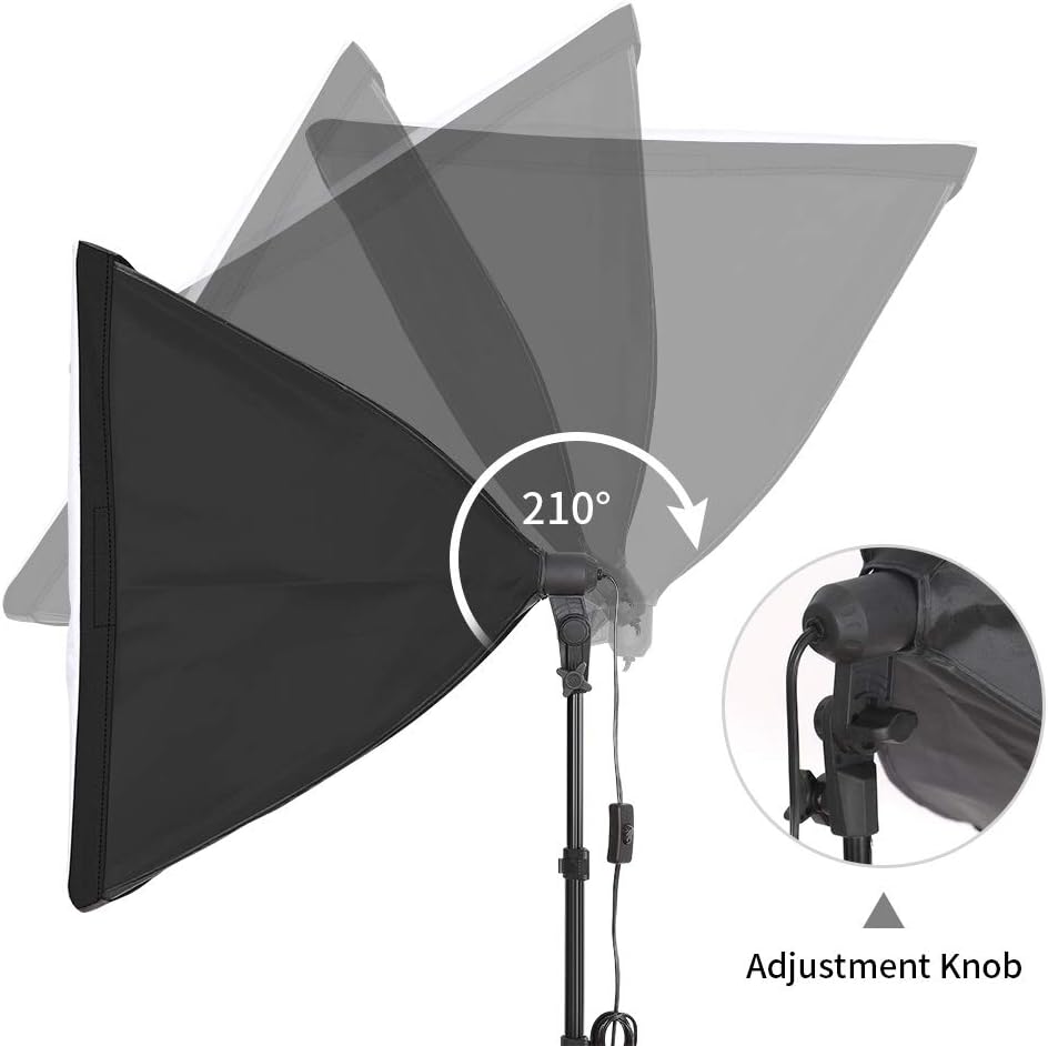 800W 5500K Umbrellas Softbox Continuous Lighting Kit with Backdrop Support System for Photo Studio Product, Portrait