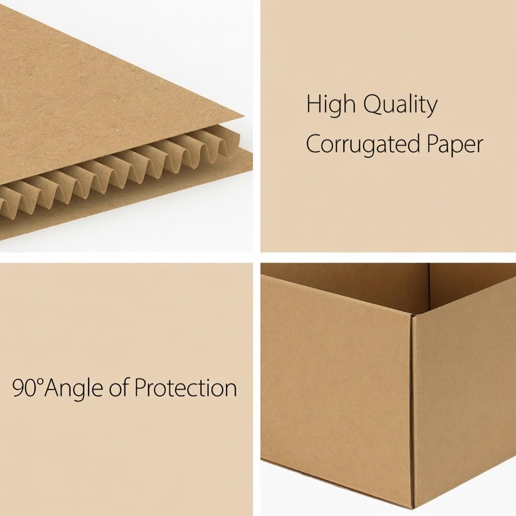 12x9x6 Shipping Boxes Set of 15, Brown Corrugated Cardboard Mailer Box for Packing, Mailing, Business