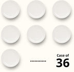 Stoneware Narrow Rim Commercial Grade Dinnerware, America White, Plate 7.25", Case of 36
