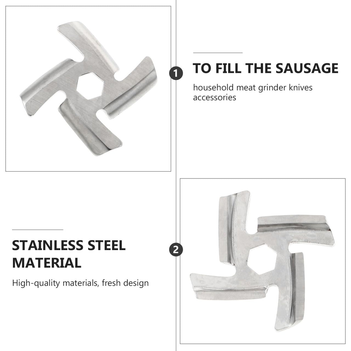 MAGICLULU Meat Grinder Blades Stainless Steel Replacement Blades