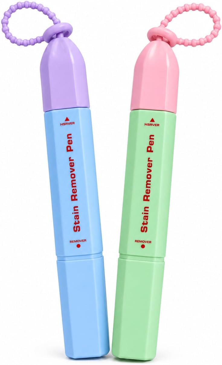 Instant Stain Remover Pen, BIRZOO Dual-Ended 2 Pack with Brush, 12 mL Each