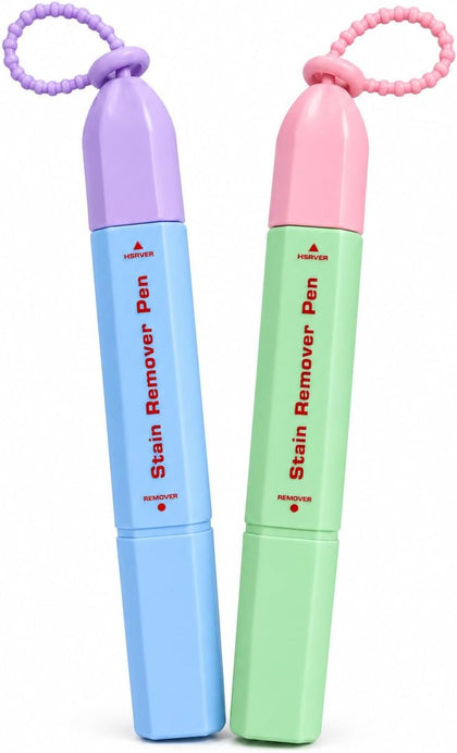 Instant Stain Remover Pen, BIRZOO Dual-Ended 2 Pack with Brush, 12 mL Each