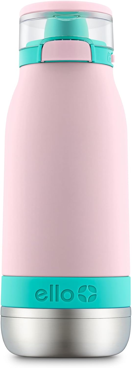 Emma 14oz Insulated Stainless Kids Water Bottle with Straw, Cotton Candy