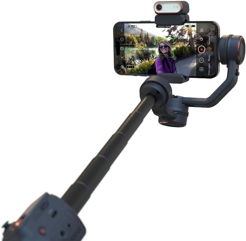 iSteady M7 Gimbal Stabilizer for iPhone,3-Axis Gimbal w/AI Tracking | Detachable Remote,Extendable Pole,Magnetic