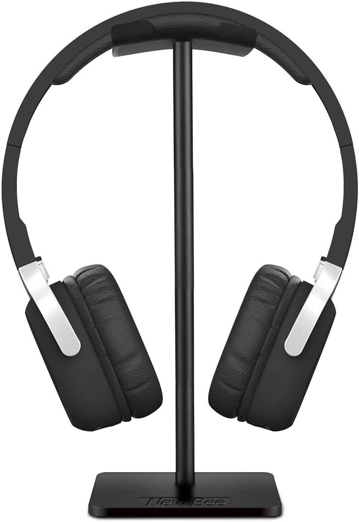 Headphone Stand Headset Holder Earphone Stand | Aluminum Supporting Bar Flexible Headrest ABS Solid Base for All