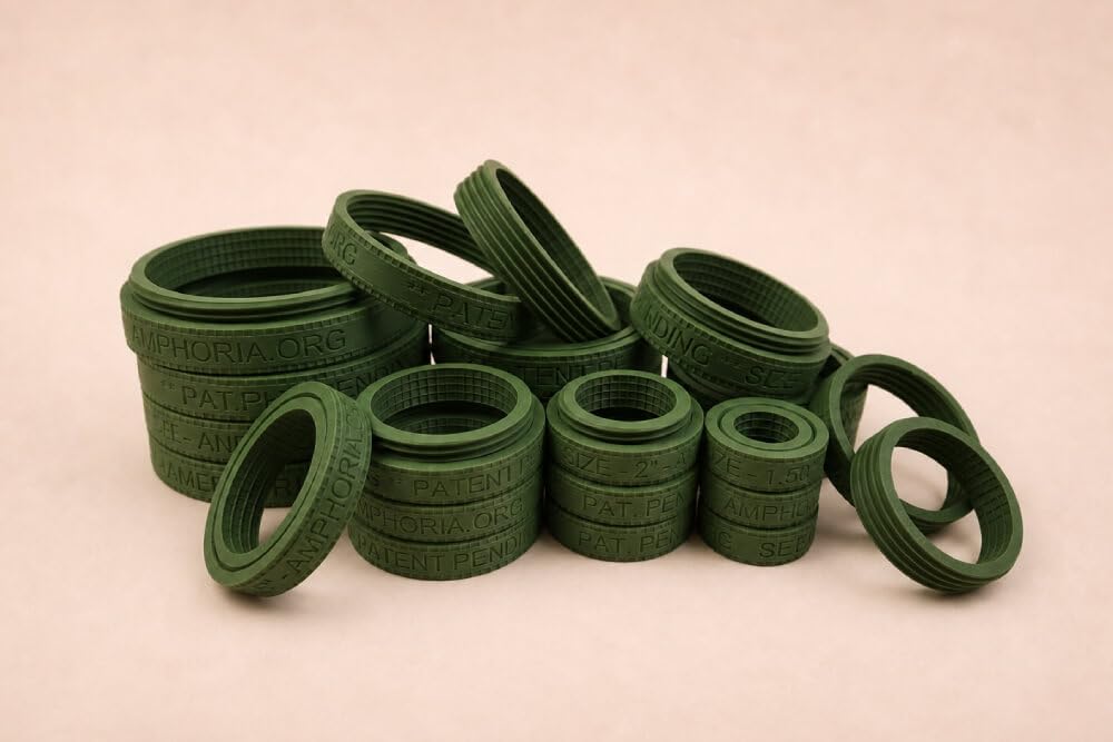Amphoria Woodturning Threaded Inserts - Polymer (Olive, 2.5" (63.5mm))