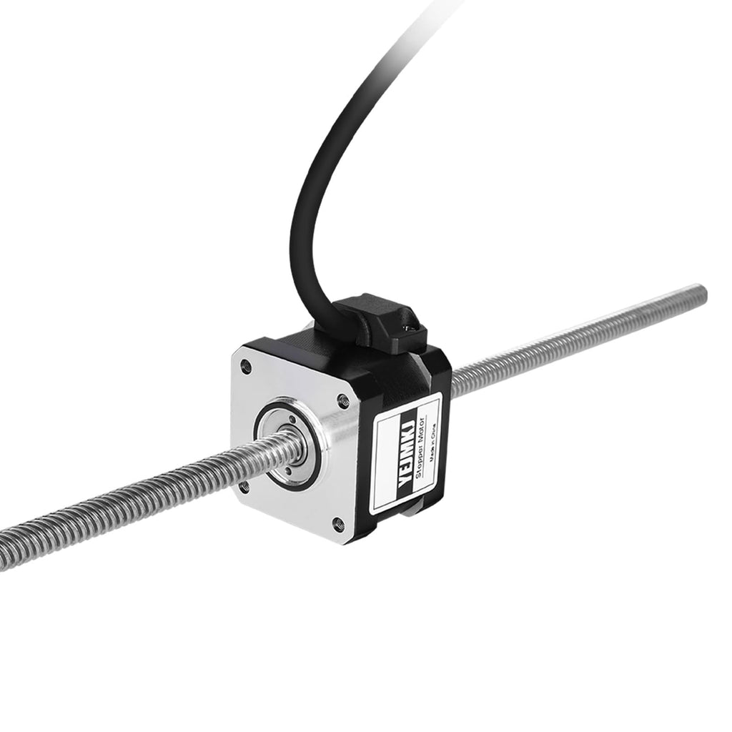 YEJMKJ Through Shaft Nema 17 Stepper Motor TR8x8 300mm 42x34mm 0.3Nm 1.5A