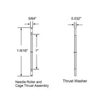 uxcell NTA1625 Thrust Needle Roller Bearings with Washers 1" Bore 1-9/16" OD 5/64" Width 2pcs