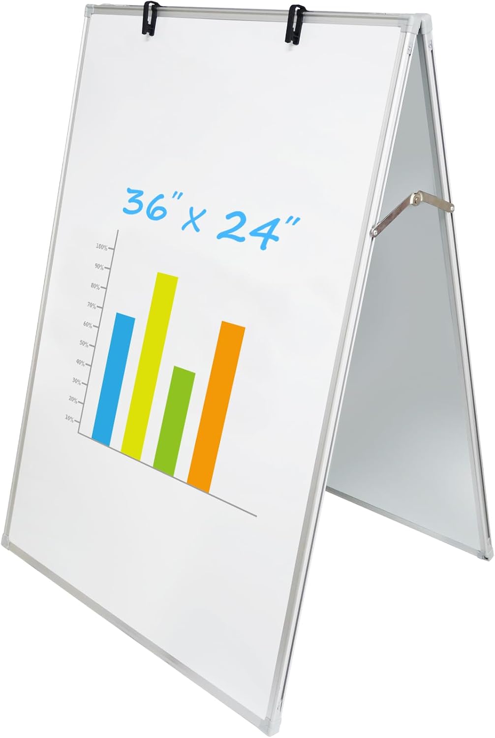 Dry Erase Board, Magnetic White Board 36 X 24 Inch, Double Sided Whiteboard Easel, Silver Aluminum Frame with Two
