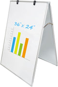 Dry Erase Board, Magnetic White Board 36 X 24 Inch, Double Sided Whiteboard Easel, Silver Aluminum Frame with Two