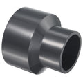 PATIKIL UPVC Reducer Pipe Fitting 3" x 2" Socket Schedule 80, Straight Coupling Adapter Connector, Gray
