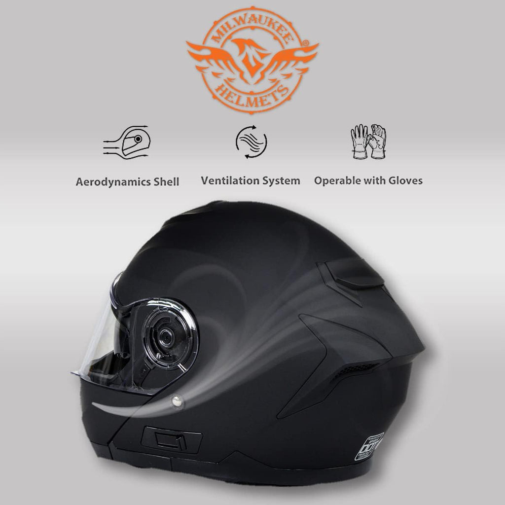 Advanced Full-Face Motorcycle Modular Helmets for Biker w/Drop Down Visor - X-Small