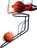 Basketball Rebounder, Heavy Duty & Quick Release Basketball Return Attachment, 180 Degree Rotatable Chute Shot