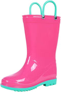 Kids Rain Boots for Boys Girls Waterproof Toddler Rain Boots with Easy-On Handles