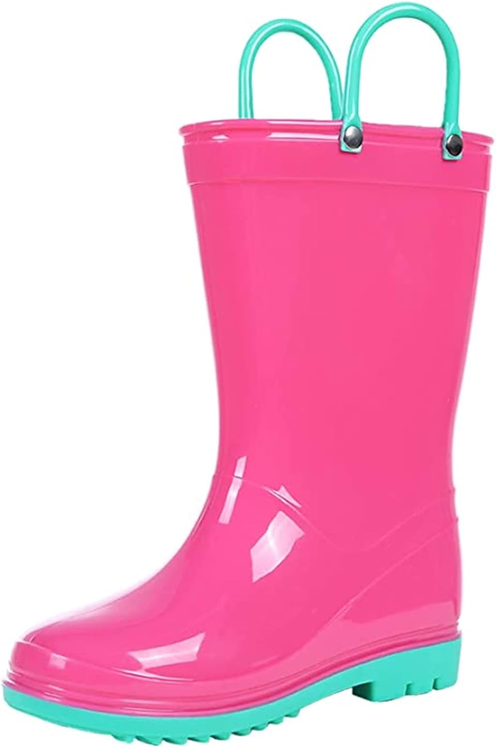 Kids Rain Boots for Boys Girls Waterproof Toddler Rain Boots with Easy-On Handles