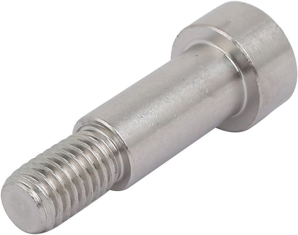 uxcell 304 Stainless Steel Hex Socket Shoulder Bolt 12mm Shoulder Dia 25mm Shoulder Length M10 Thread 2Pcs