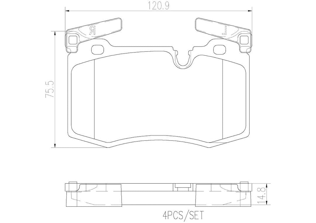 Brembo P06068N Premium Ceramic Front Disc Brake Pad Set MINI OE# 34116789157