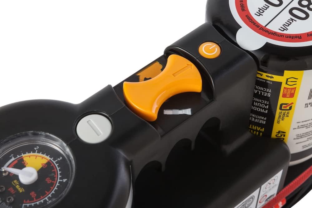 ResQ Pro+ Tire Repair Kit - Air Compressor Flat Tire Fix & Inflator Kit with Tire Foam Sealant, LED Light - Emergency
