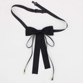 JKQBUX Elegant Bow Tie for Women Girls,Ladies Party Long Pre Adjustable Pearl Bow Tie Necktie Bowtie female ribbon