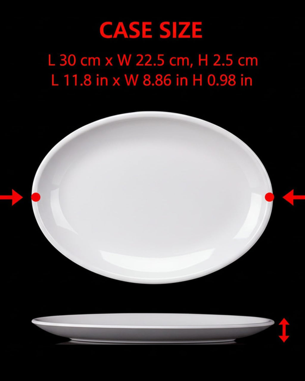 Melamine Plates,6 Pack Unbreakable White Dinner Plate for Steak, Buffet & Picnic, Lightweight Outdoor Serving Plates