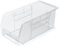 30230 AkroBins Plastic Storage Bins, 11"x5"x5", Clear, 12-Pack | Space-Saving Stackable Bins for Garage, Pantry