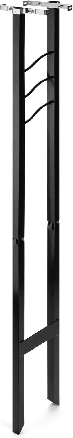 Montroso Galvanized Steel Mailbox Post, Compatibility Code A, MON00BPEC, Black