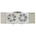 Electrically Reversible Twin Window Fan with Remote Control, W09550