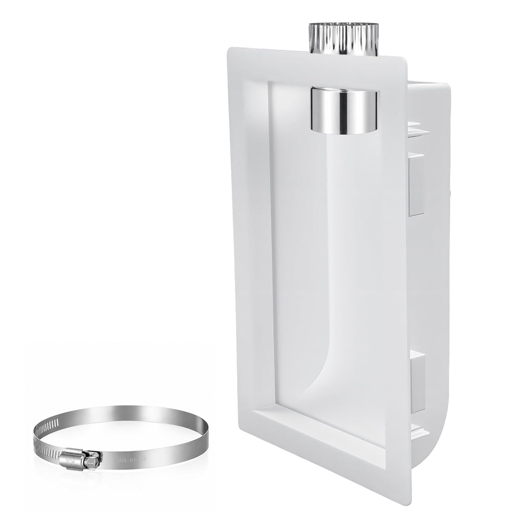 Acellegic 1 Set Recessed Dryer Venting Box for Space-saving Installation