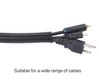 Alex Tech 25ft - 1/2 inch Split Wire Loom Tubing - Black