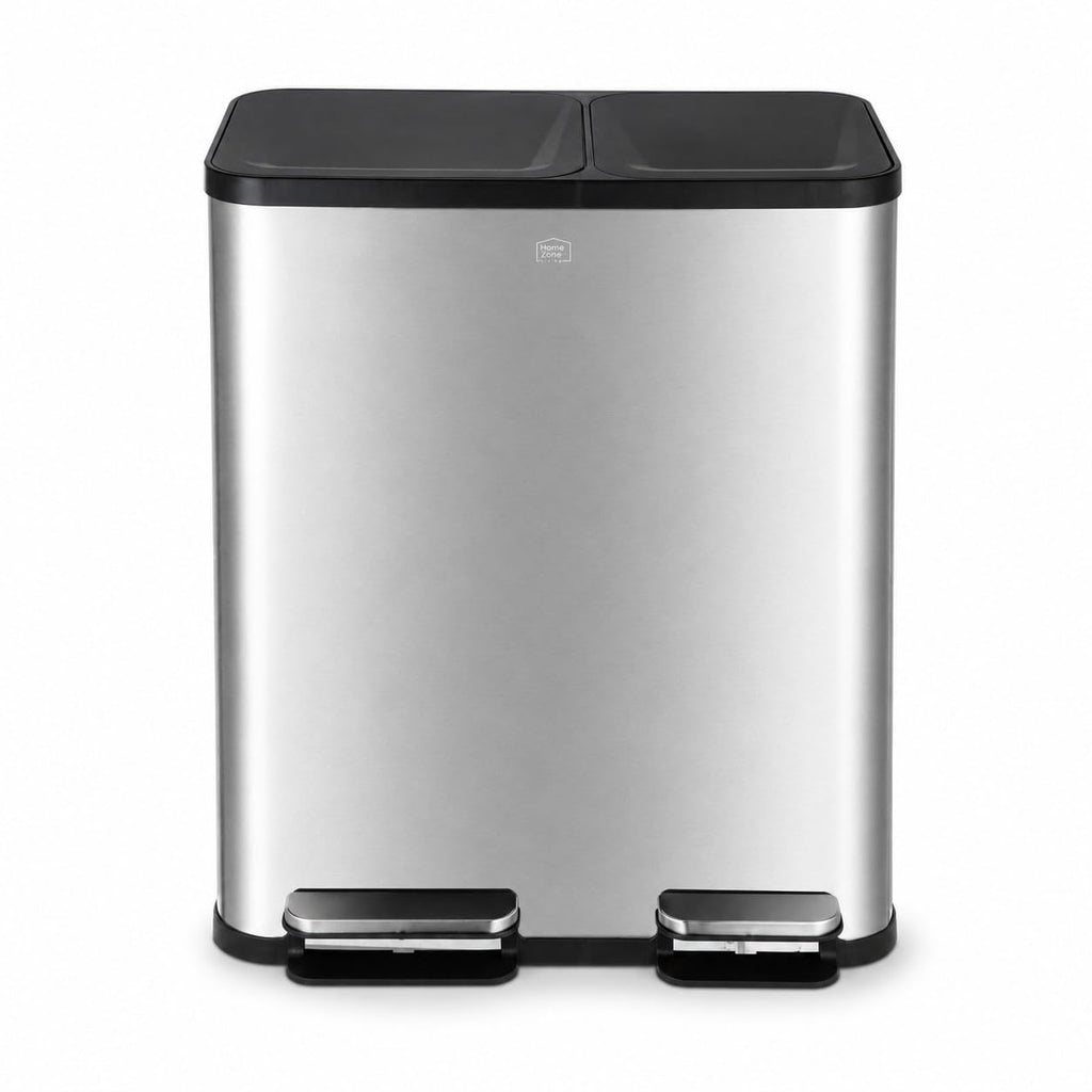 19 Gallon Large Kitchen Trash Can with Dual Compartments