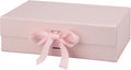 13"x9"x4" Large Pink Magnetic Gift Box with Lid Ribbon