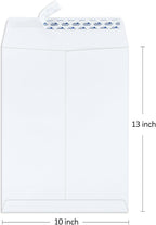 10x13 Self Seal Catalog Envelopes 150 Packs Large White Envelopes with Peel and Seal Flap for Mailing, Organizing and