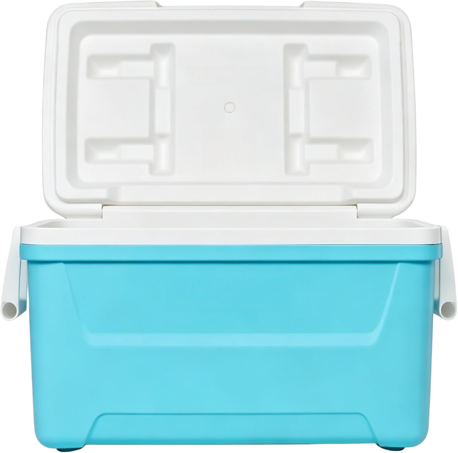 48 Quart Hard-Sided Ice Chest Cooler, Capacity Heavy Duty Ice Chest, Swing-Up Handles, Stain & Odor Resistant, Easy