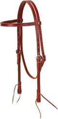Weaver Leather Latigo Leather Browband Headstall,Burgundy
