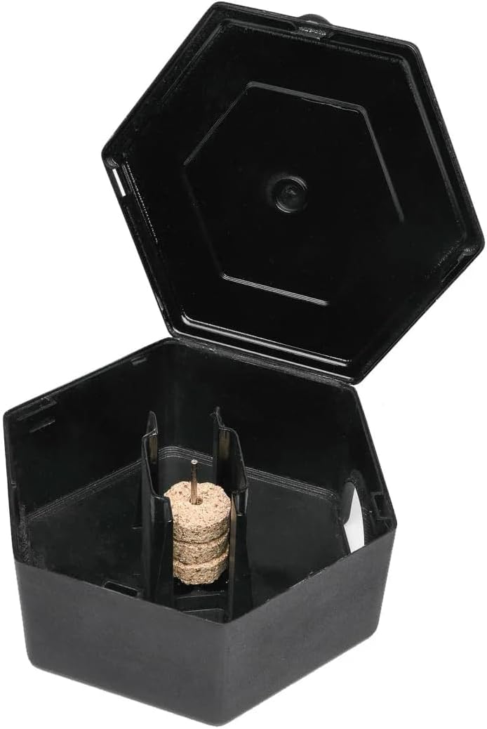 Rodent Bait Station for Mice & Rats – Indoor & Outdoor Use | Small Plastic Bait Box | Compact Size | Weatherproof