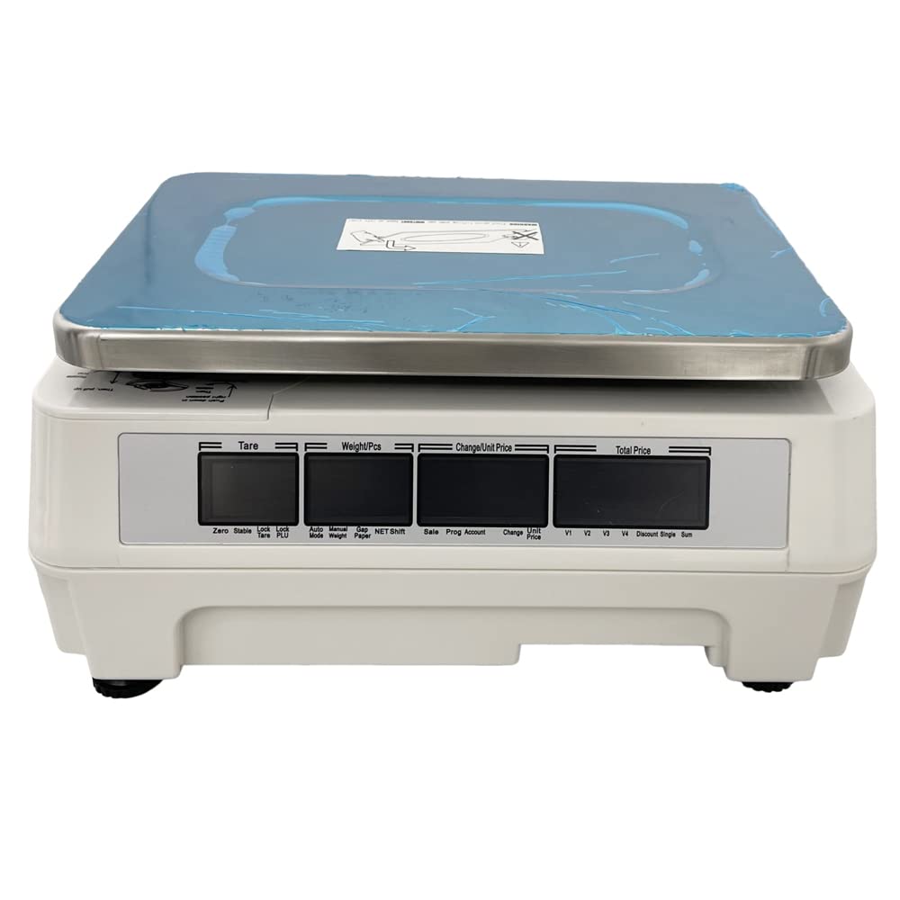 Digital Price Computing Scale Thermal Printer 110V Five-Window Without Pole 30kg/66lb W/400 Sheets Thermal Label