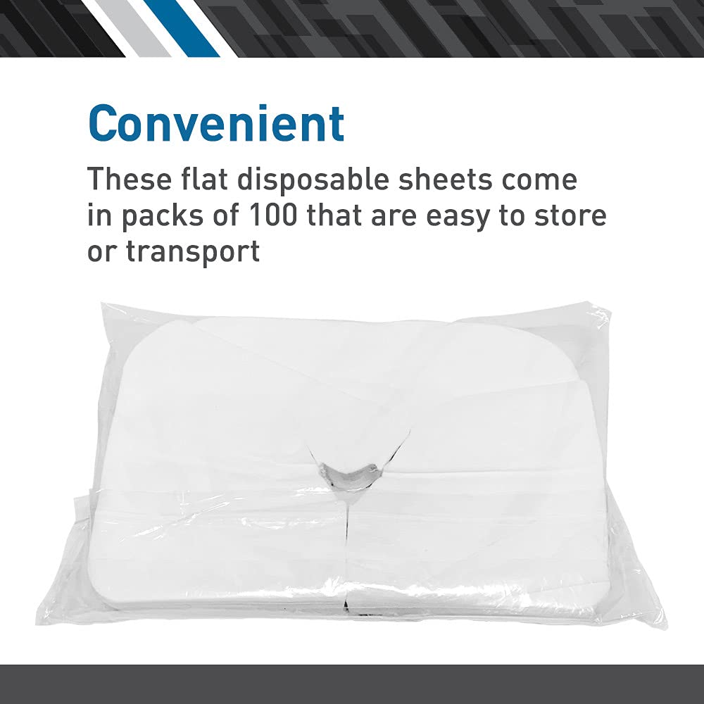 Disposable Face Cradle Covers - 1 Pack of 100 Sheets - Medical-Grade, Ultra Soft, Luxurious, Non-Sticking Massage
