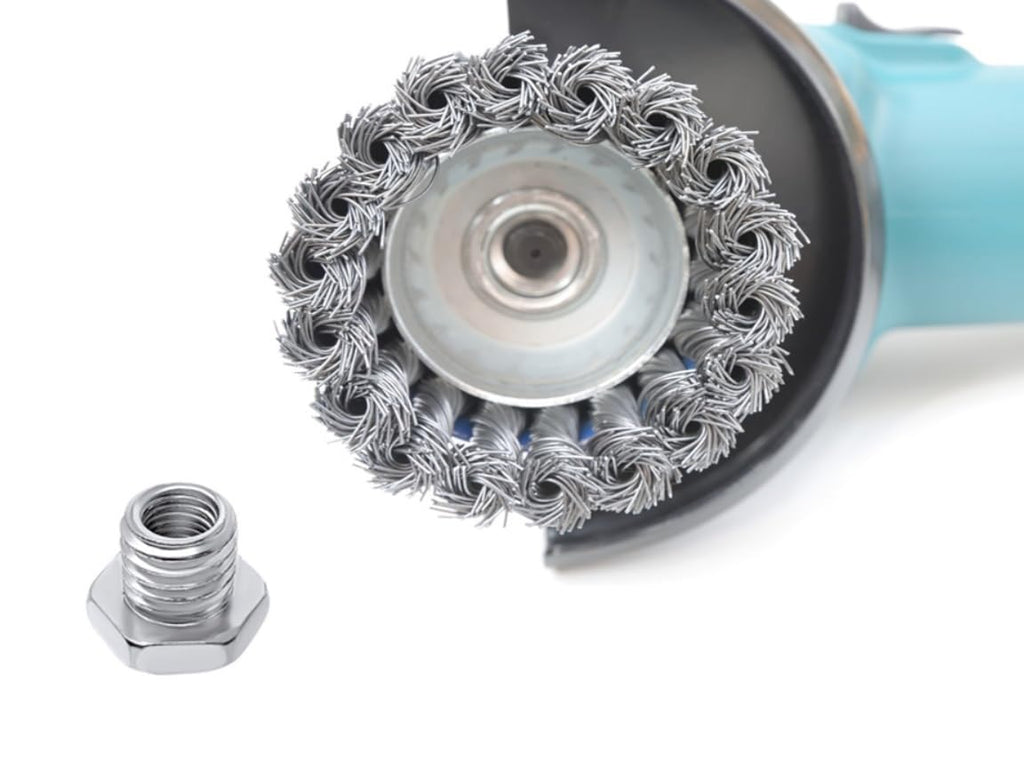2pk Angle Grinder Arbor Adapter, 5/8-11 to 3/8-24 UNF, for Wire Brushes