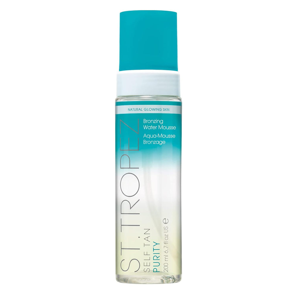 Self Tan Purity Bronzing Water, Clear Tanning Water Foam, Streak-Free Finish, Develops in 4-8 Hours, Vegan, Natural &
