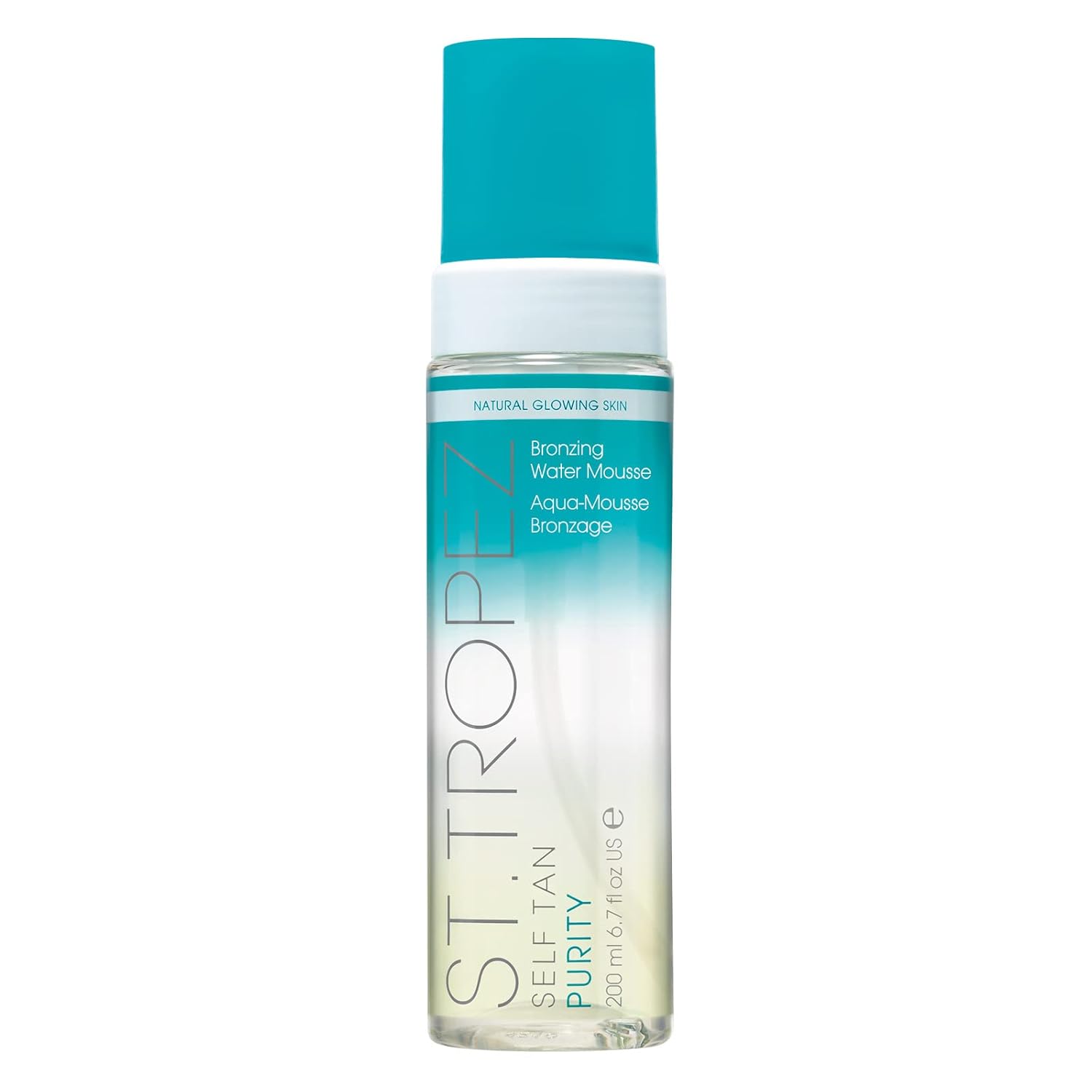 Self Tan Purity Bronzing Water, Clear Tanning Water Foam, Streak-Free Finish, Develops in 4-8 Hours, Vegan, Natural &