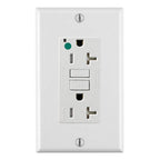 Leviton 20A-125V Extra-Heavy Duty Hospital Grade Tamper-Resistant Duplex Self-Test GFCI Receptacle, 20-Amp, GFTR2-HGW, White
