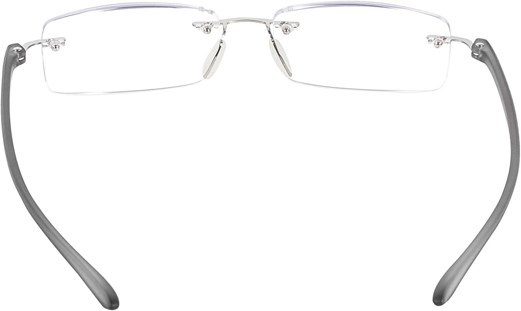 2 Pack Reading Glasses Blue Light Reading Glasses men's reading glasses for women Frameless Computer Reading Glasses