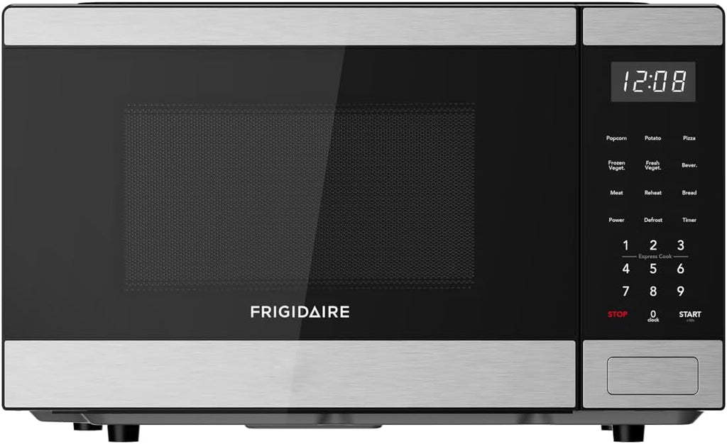 0.9 CU. FT. Microwave, Digital Control Panel - Auto Cooking Settings - Child Safety Lock - Stainless Steel