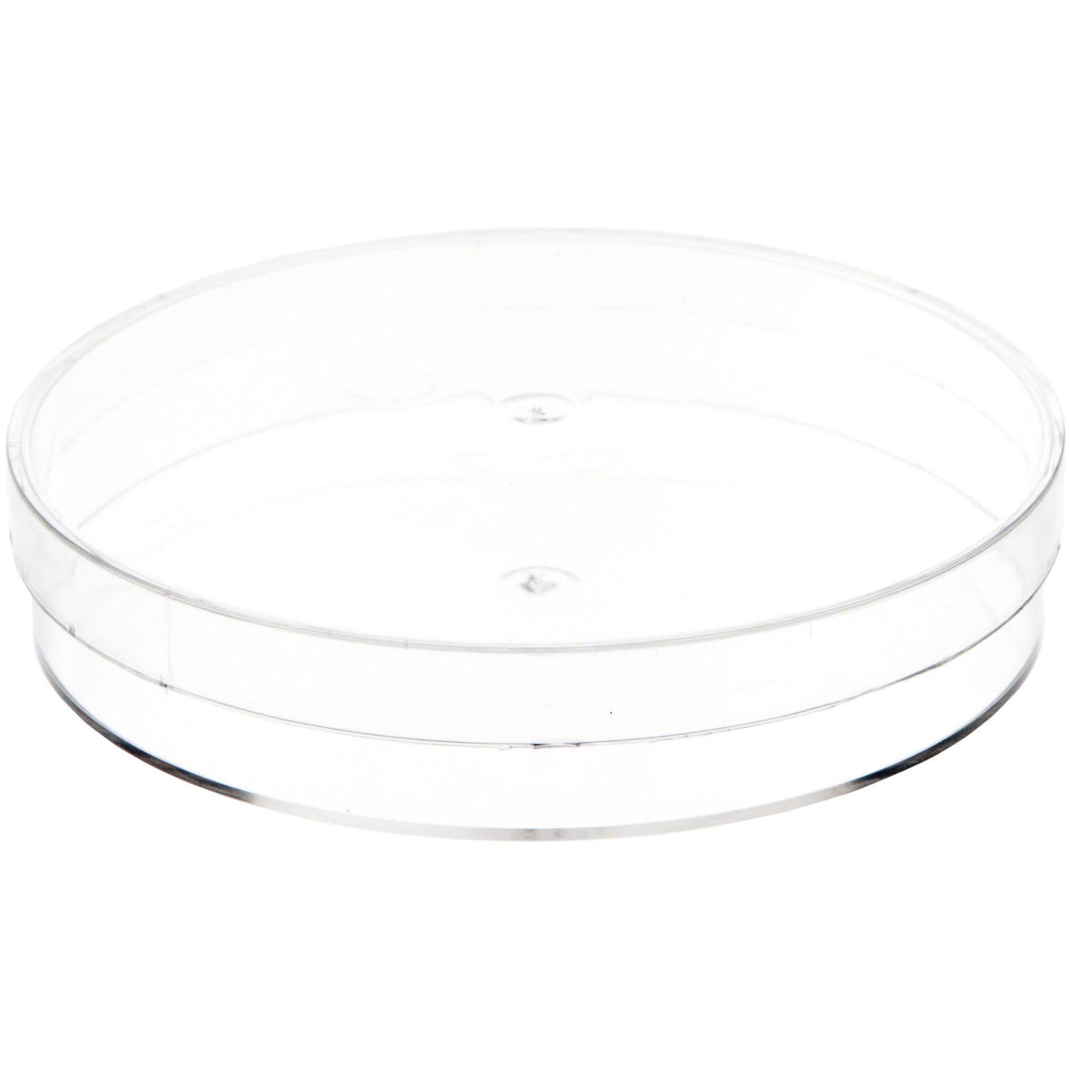 055C Clear Round Petri Dish Plastic Container, 5.5625" W x 1" H, Pack of 2