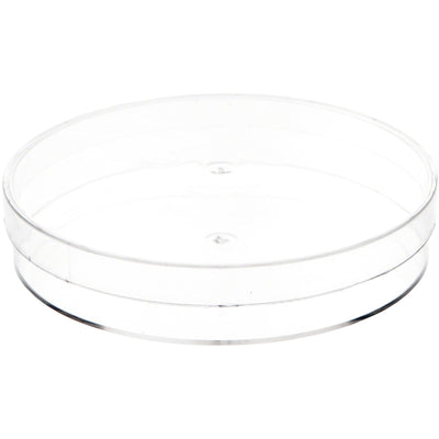 055C Clear Round Petri Dish Plastic Container, 5.5625" W x 1" H, Pack of 2