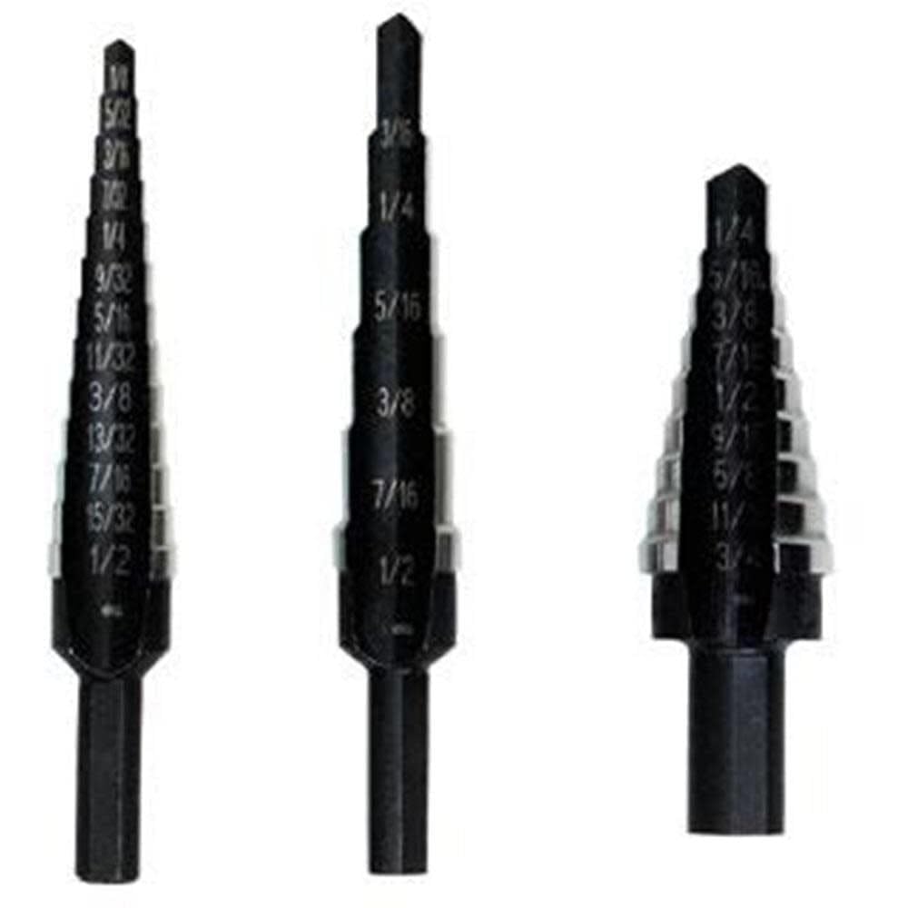 Irwin Tools IRWIN Step Drill Bit Set, 3-Piece (10502ZR)