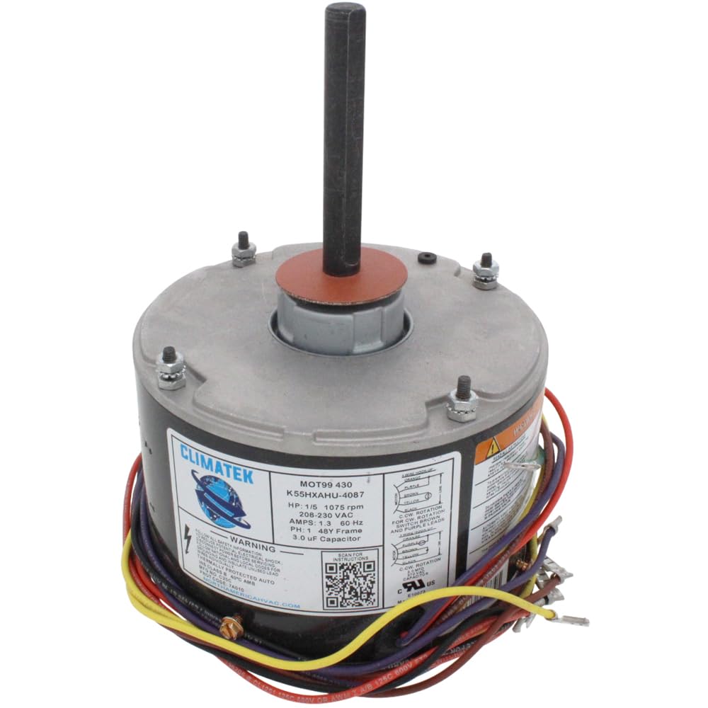 ClimaTek Upgraded Condenser Fan Motor Fits Rheem Ruud ProTech 51-23055-11